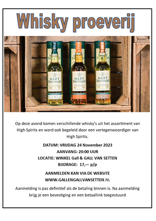 whisky proeverij 24-03-2023